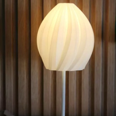 Lámpara velador escritorio ANTONELLA E27 pantalla impresión 3D sustentable moderno deco CHIMBA - comprar online