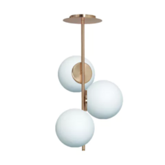 Colgante techo BEST barral 3 luces G9 tulipa globo opal Ø10cm moderno ARA