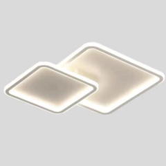 Plafón techo TEXTON doble cuadrado LED 54W moderno deco 180°