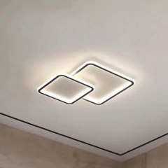 Plafón techo TEXTON doble cuadrado LED 54W moderno deco 180° - comprar online