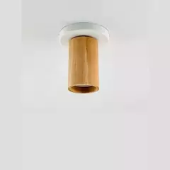 Aplique plafón monovolumen techo 1 luz GU10 madera bois circular nórdico pasillo balcón en internet