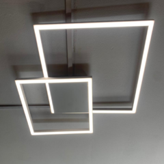 Plafón techo lazo directo LED 60w cuadrados diseño moderno GSG - comprar online