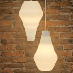 Colgante techo INDARA 40cm E27 impresión 3D sustentable moderno deco CHIMBA - Artyluz