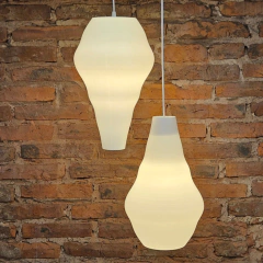 Imagen de Colgante techo INDARA 40cm E27 impresión 3D sustentable moderno deco CHIMBA