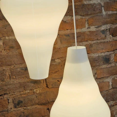Colgante techo INDARA 40cm E27 impresión 3D sustentable moderno deco CHIMBA