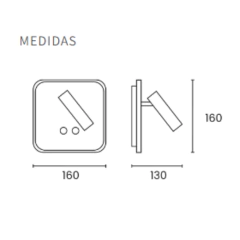 Aplique pared RIO LED velador botones touch DABOR en internet