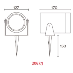 Spot estaca de exterior aluminio con jabalina AR111 FW - comprar online