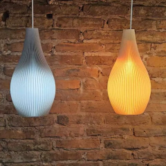Colgante techo GOTA mediano 40cm E27 impresión 3D sustentable moderno deco CHIMBA - tienda online