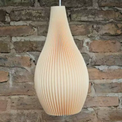 Colgante techo GOTA mediano 40cm E27 impresión 3D sustentable moderno deco CHIMBA - Artyluz
