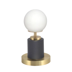 Lámpara velador escritorio ROMY G9 tulipa opal globo vintage bronce deco DON BELL en internet
