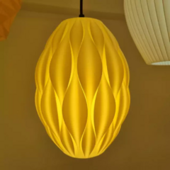 Colgante techo VICTORIA grande 33cm E27 impresión 3D sustentable moderno deco CHIMBA - comprar online