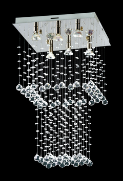 COLGANTE CRISTAL PLAFON LED CUADRADO BASE DE 50X50