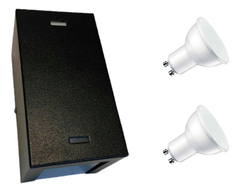 APLIQUE EXTERIOR BIDIRECCIONAL HIERRO CUBO 2 GU10 LED - Artyluz