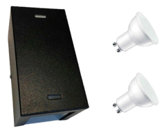 APLIQUE EXTERIOR BIDIRECCIONAL HIERRO CUBO 2 GU10 LED - Artyluz
