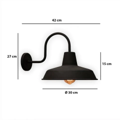 Lampara Iluminacion Galponera Industrial Aplique Pared Retro Vintage Moderno Rlx - Artyluz