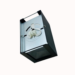 APLIQUE EXTERIOR BIDIRECCIONAL HIERRO CUBO 2 GU10 LED en internet