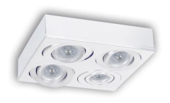 Aplique Plafon Techo Cuadrado gu10 Led 4 Lamparas