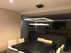 Colgante Doble Quadra Led 30x30 60x60 NEGRO NKL en internet