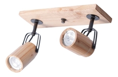 Aplique Nordico Madera 2 Luces Carilux - comprar online