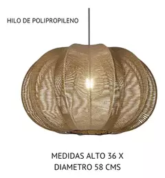 Colgante techo CAIRO 1 luz E27 hilo de polipropileno tejido gajos Ø58 CARILUX en internet