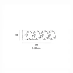 Aplique spot pared o techo 4 luces LED GU10 FAR - comprar online