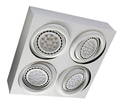 Aplique Plafon Techo Cuadrado AR111 4 Luz Lamparas