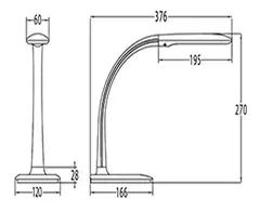 Lampara de escritorio FLIP LED flexible intensidades touch CANDIL