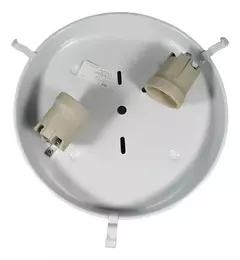 Plafón Redondo Con Difusor Policarbonato 2 luces E27 Techo 220v Blanco SAN JUSTO - Artyluz