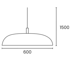 COLGANTE LED CIRCULAR DAKAR L NEGRO MINIMALISTA 80W DAB - comprar online