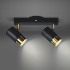 Aplique pared o techo EITU 2 luces GU10 bronce CANDIL - comprar online