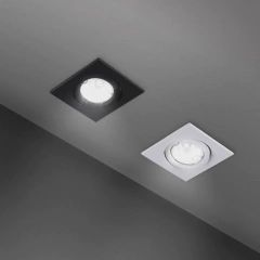 Embutido techo WILBUR cuadrado orientable 1 luz led GU10 CANDIL - tienda online