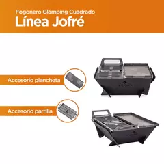 FOGONERO PARRILLA ASADOR JOFRÉ GLAMPING CUADRADO DESMONTABLE LB - tienda online