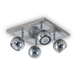 Aplique plafón techo LINEA HARRY base cuadrada 4 luces GU10 VIGNOLO