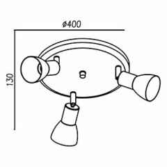 Aplique techo PROMO base circular 3 Luces GU10 CANDIL en internet