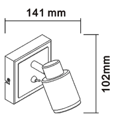 Aplique techo o pared JULITA velador 1 luz GU10 CANDIL - Artyluz