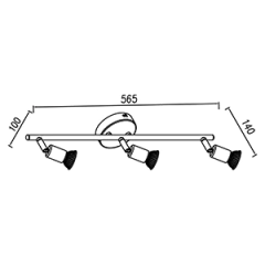Aplique pared o techo SUPER 3 luces GU10 CANDIL en internet