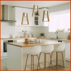 Colgante techo 1 luz E27 madera detalles negro o blanco nórdico moderno pirámide CARILUX - Artyluz