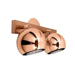 Aplique Barral Mini Mun 2 Luces Bocha Moderno gu10 Cobre Cromo