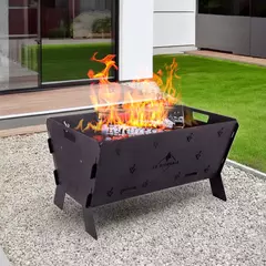 Imagen de FOGONERO PARRILLA ASADOR PAMPA DOBLE DESMONTABLE RECTO LB
