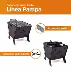 FOGONERO PARRILLA ASADOR PAMPA LEÑERO DESMONTABLE CUADRADO LB - tienda online