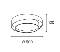 PLAFON TECHO LED SALO M BLANCO 72W CIRCULAR DAB - comprar online