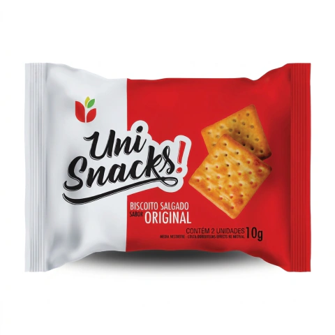 Meu Biscoito Salgado Unisnacks Original Sachê com 2 Unidades 10g – Caixa com 150 unidades