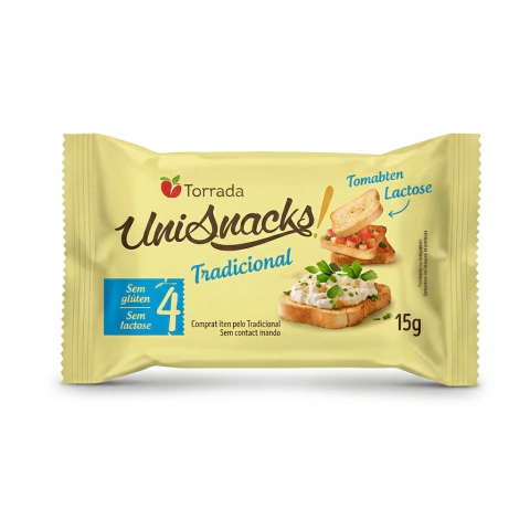 Torrada Unisnacks Tradicional 15g – Caixa com 100 unidades