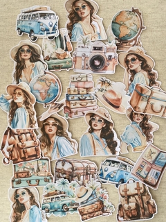 Kit adesivos viagem retrô - comprar online