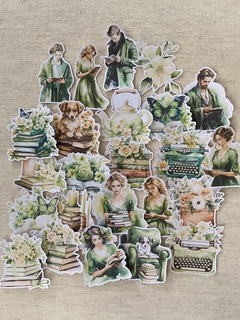 Kit adesivos booklovers verde - comprar online