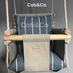 Hamaca para Bebé  Beige/Azul líneas - comprar online