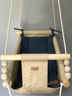 Hamaca RN Beige/Azul liso