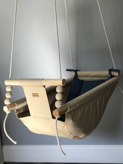 Hamaca RN Beige/Azul liso - comprar online