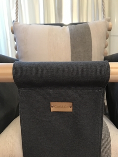 Hamaca para Bebé Gris/Rayas beige-blanco y negro - comprar online