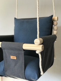 Hamaca para Bebé Gris/Azul liso - comprar online